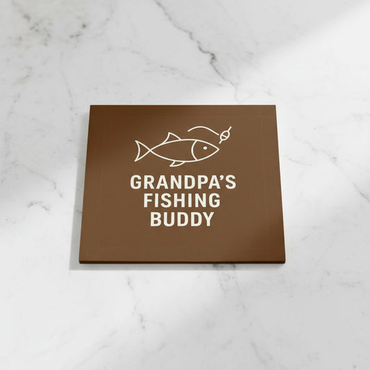 Grandpa's Fishing Buddy Kitchen Towel | Personalized Men's Gift - Hearth&Hugz