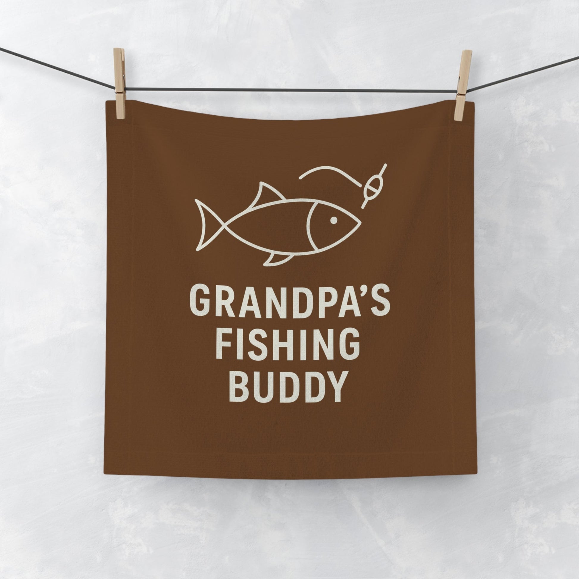Grandpa's Fishing Buddy Kitchen Towel | Personalized Men's Gift - Hearth&Hugz