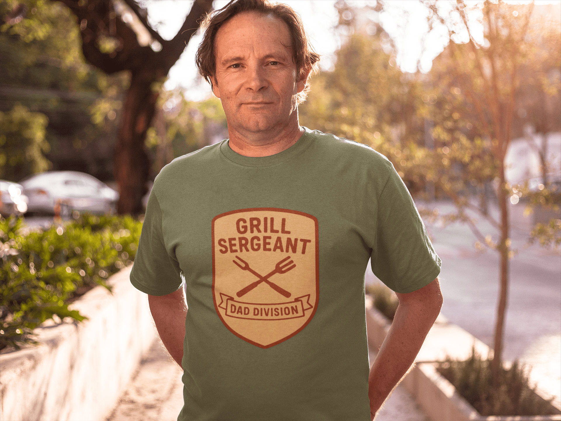Grill Sergeant Dad T-Shirt: Father's Day Gift for BBQ Enthusiast - Hearth&Hugz