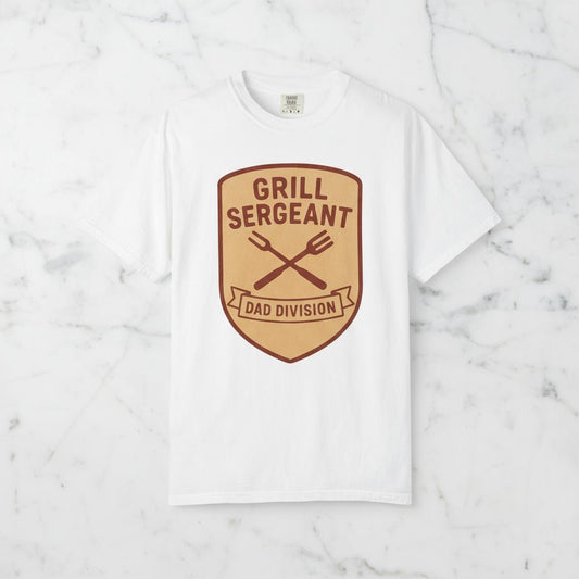 Grill Sergeant Dad T-Shirt: Father's Day Gift for BBQ Enthusiast - Hearth&Hugz
