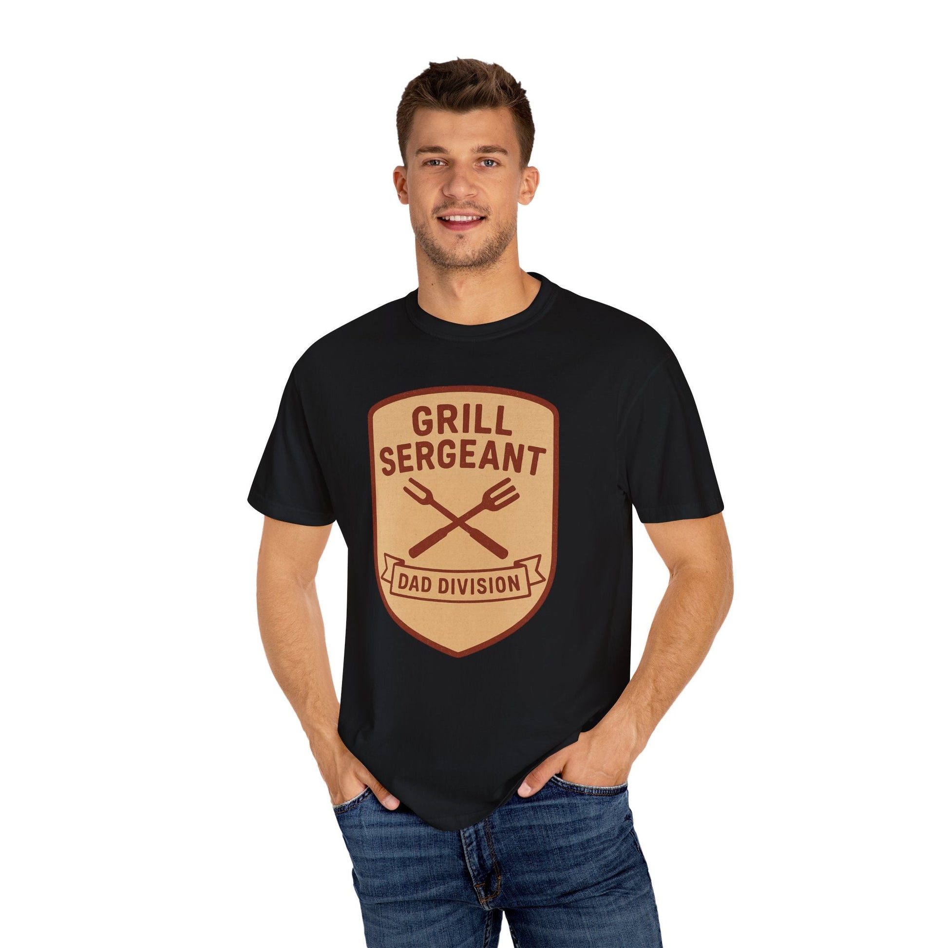 Grill Sergeant Dad T-Shirt: Father's Day Gift for BBQ Enthusiast - Hearth&Hugz