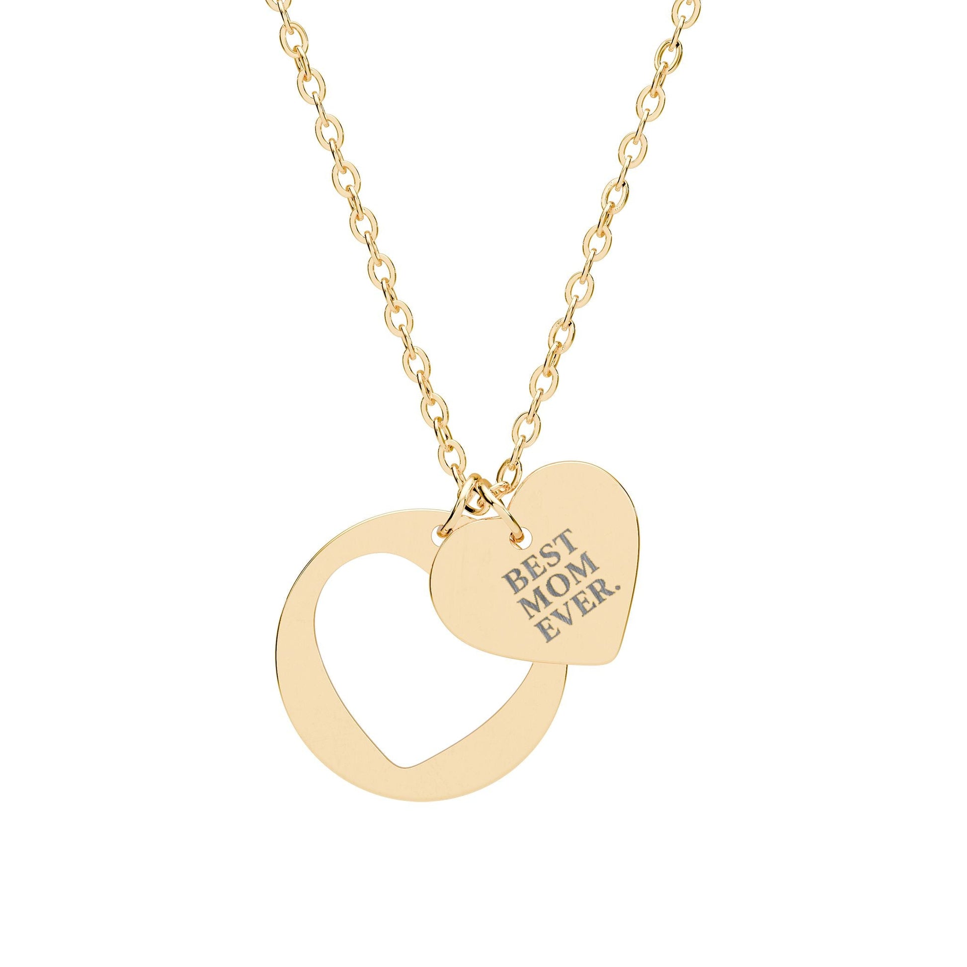 Heart Cutout Necklace - Engraved Jewelry for Love, Romantic Gift, Anniversary, Friendship, Personalized Pendant - Hearth&Hugz
