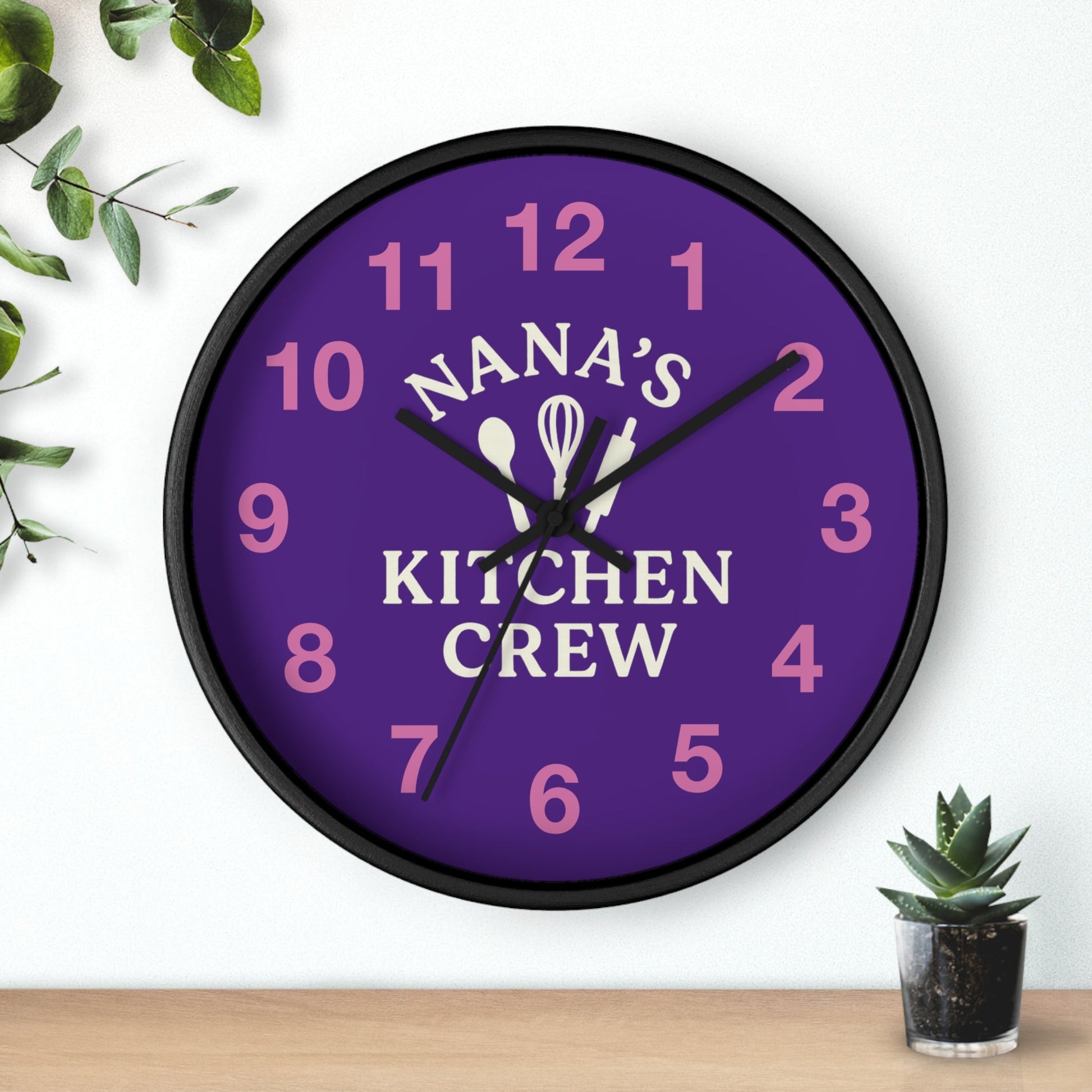 Nana's Kitchen Crew Wall Clock - Fun Family Timepiece & Decor - Hearth&Hugz