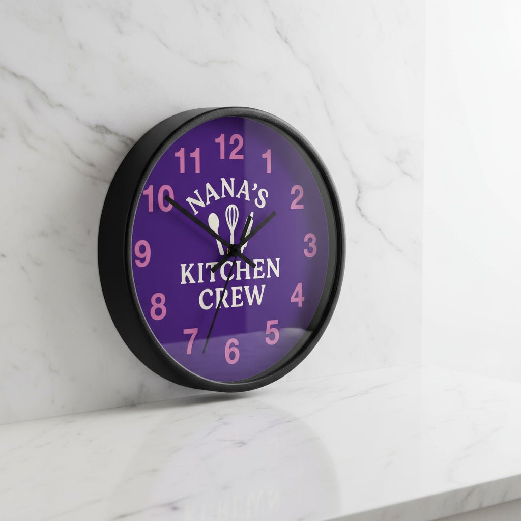 Nana's Kitchen Crew Wall Clock - Fun Family Timepiece & Decor - Hearth&Hugz