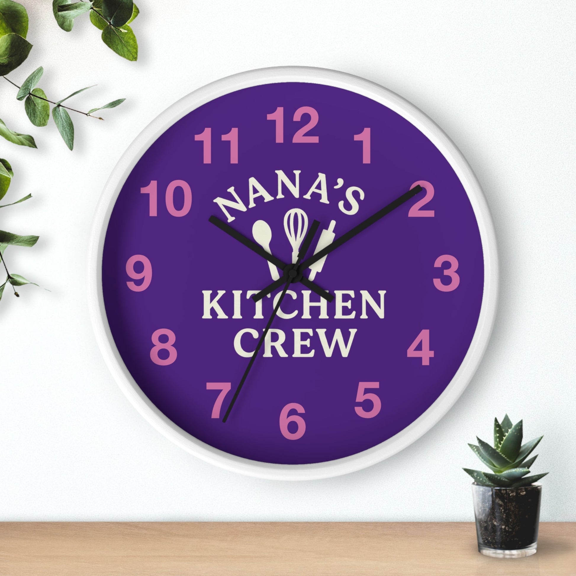 Nana's Kitchen Crew Wall Clock - Fun Family Timepiece & Decor - Hearth&Hugz